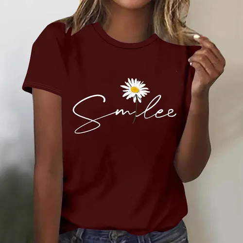 Miniatura 77 de Camiseta con estampado de animales para mujer, camiseta de libélula divertida, linda camiseta de manga corta, blusa de primavera 2023, camisas