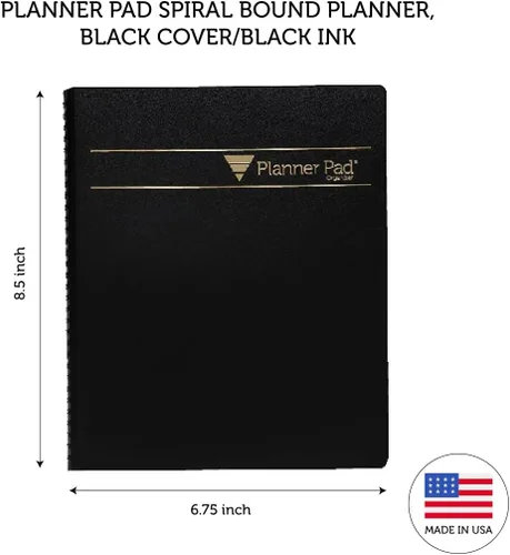 Miniatura 6 de Planner Pad Encuadernado en Espiral Octubre 2024 – Septiembre 2025 6 3/4" x 8 1/2" Organizador Mediano de 3 Niveles Funnel Down de 12 Meses