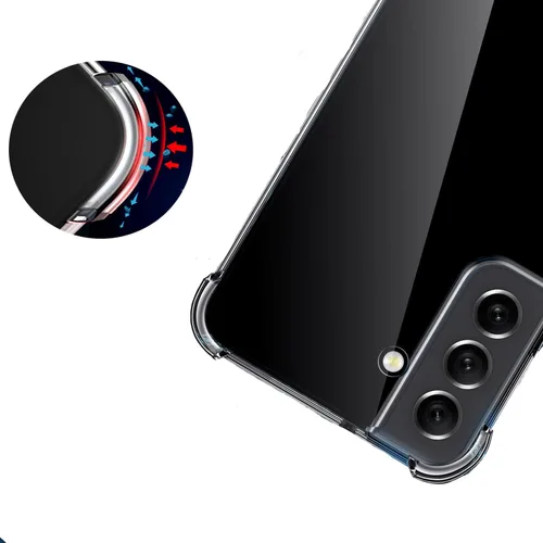 Miniatura 2 de para la caja del teléfono de la galaxia S22 de Samsung, transparente transparente silicona TPU caso de la contraportada