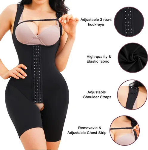 Miniatura 4 de RDSIANE Fajas moldeadoras para mujer, con control de abdomen, cuerpo completo, levantamiento de glúteos, busto abierto, para entrenamiento de cintura