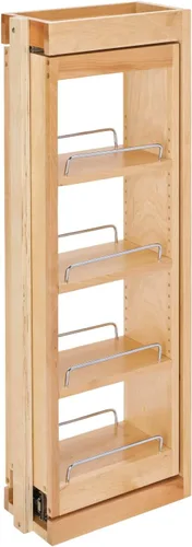 Miniatura 12 de Rev-A-Shelf Organizador de pared extraíble para armario de cocina, organizador de despensa deslizante con cierre suave en varios tamaños, madera