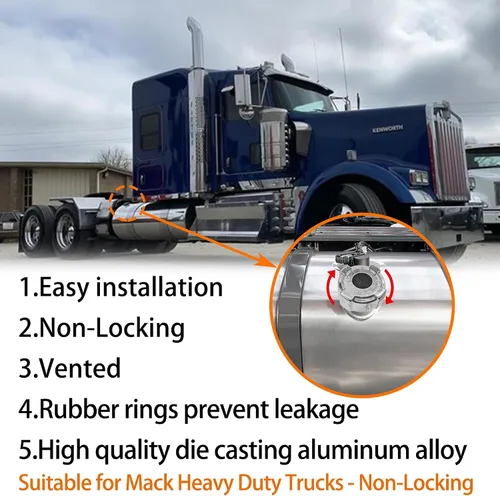 Miniatura 5 de FOKES 20828883 16MF325 Tapa del depósito de combustible apta para camiones Mack Heavy Duty – Sin bloqueo, hembra, OEM 16MF325 20828883 MAK16MF325