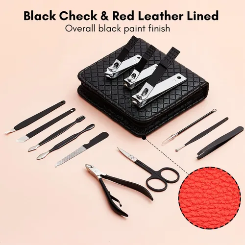 Miniatura 5 de FAMILIFE Kit de Uñas, Juego de Manicura Profesional Kit de Manicura Juego de Cortaúñas, 13 en 1 Juegos de Pedicura de Acero Inoxidable Herramienta