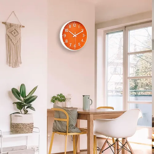 Miniatura 4 de HZDHCLH Relojes de Pared a Batería, 12 pulgadas Silencioso Sin Tictac Reloj de Pared Moderno para Sala de Estar Dormitorio Cocina Oficina Aula