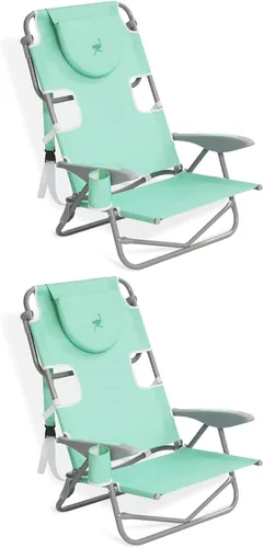 Miniatura 12 de Ostrich On-Your-Back - Silla de playa reclinable de 5 posiciones (paquete de 2)