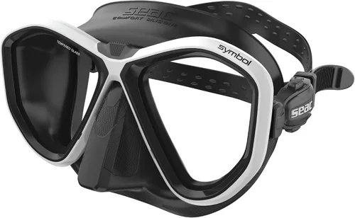 Miniatura 11 de Seac Símbolo, máscara de buceo hecha en Italia con dos lentes y hebilla 3D