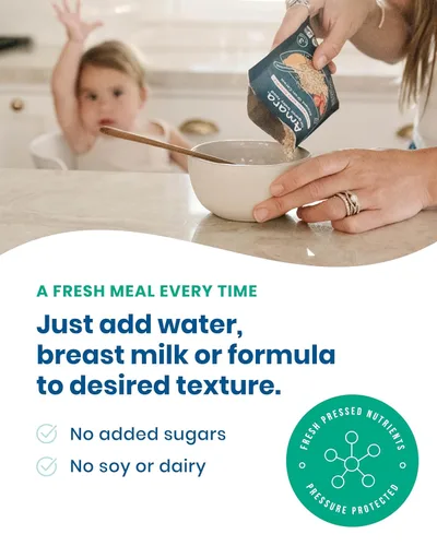 Miniatura 7 de Amara Alimento orgánico para bebés, etapa 3, grano antiguo, cereales para bebés para mezclar con leche materna, agua o fórmula para bebés, bolsas