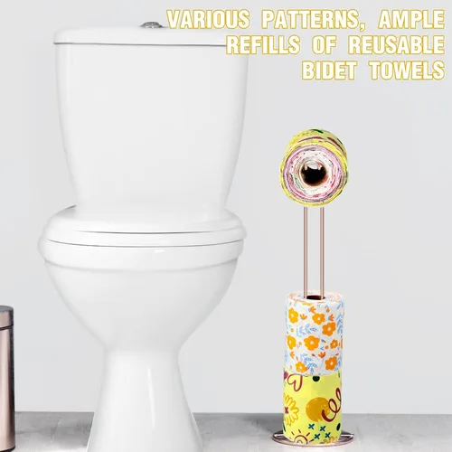 Miniatura 6 de VitalCozy 50 toallas de bidé reutilizables lavables para inodoro, toallitas de tela sin papel, toallas sin papel, algodón absorbente para cocina