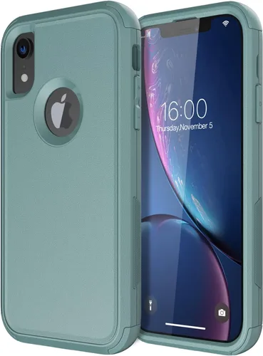Miniatura 24 de Diverbox Funda para iPhone XR [Protector de Pantalla de Vidrio Templado] [A Prueba de Golpes] [A Prueba de Caídas] Funda de Teléfono de Protección