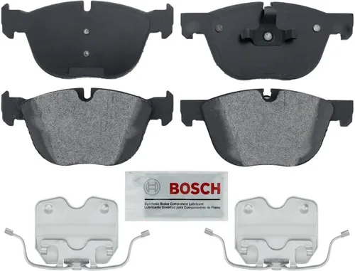 BOSCH BE1294H Blue - Juego de pastillas de freno de disco semimetálicas con accesorios, compatible con BMW X4, X5, X6 seleccionados; parte delantera