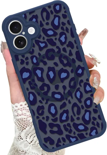 Miniatura 17 de KANGHAR - Funda para iPhone 11 [Compatible con Magsafe] Patrón estampado de leopardo Lindo guepardo Funda protectora magnética para niñas, mujeres