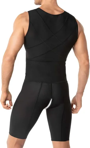Miniatura 2 de Body completo de compresión con control de abdomen faja moldeadora postquirúrgica para hombre