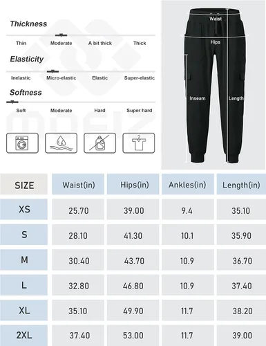 Miniatura 7 de MoFiz Pantalones cargo para mujer, ligeros, con cintura elástica, pantalones deportivos para senderismo al aire libre, pantalones deportivos casuales