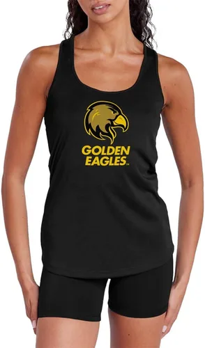 Miniatura 419 de Camiseta deportiva sin mangas oficial de NCAA Collegiate para mujer, con espalda cruzada, colección con logotipo primario