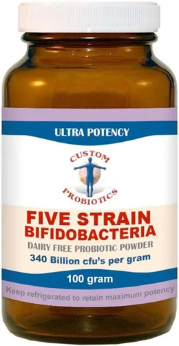 Custom Probiotics Polvo probiótico de Five Strain Bifidobacteria (3.53 oz)