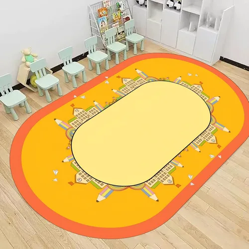 Miniatura 14 de ABC & 123 - Alfombra de aprendizaje para niños de 5 x 7 pies, alfombra de reconocimiento de color y números, alfombrilla educativa antideslizante