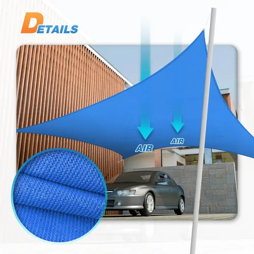 Miniatura 5 de TANG Sunshades Depot - Toldo cuadrado de 16 x 16 pies, toldo cuadrado azul con kit de herrajes, tela rectangular para sombra, bloque U* V