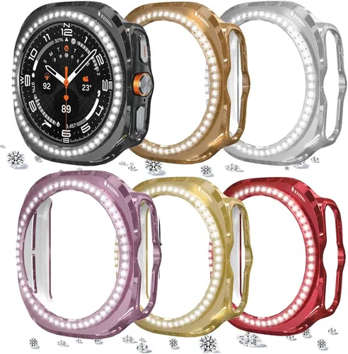 Miniatura 16 de DEALELE Paquete de 1 + 3 fundas y protector de pantalla compatible con Samsung Galaxy Watch FE / 5/4 de 1.575 pulgadas, funda protectora