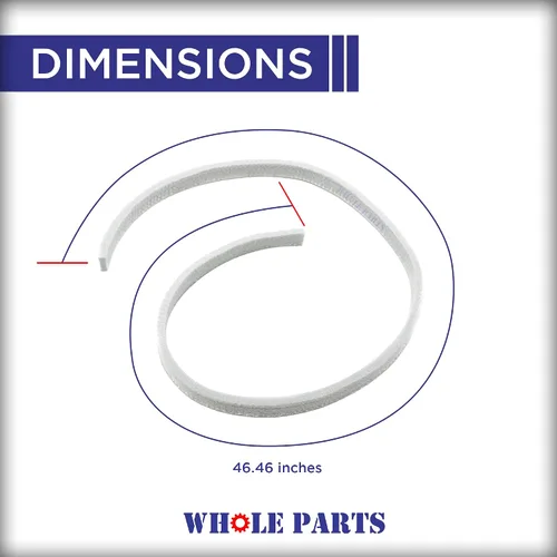 Miniatura 5 de Whole Parts Sello de fieltro inferior delantero del tambor de la secadora Parte # WE09X10014 - Reemplazo y compatible con algunos secadores Hotpoint