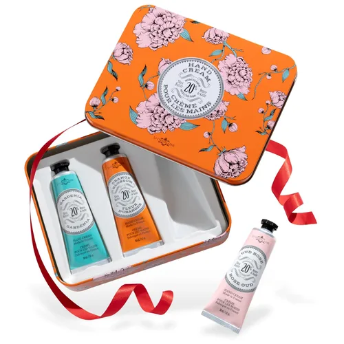LA CHATELAINE - Trío de envases de crema de manos, para mamá, set de regalo natural, con 20% de manteca de karité orgánica, nutritiva e hidratante