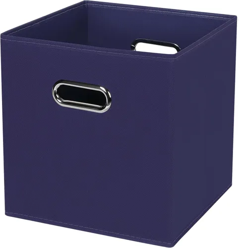 Miniatura 55 de Cubos de Almacenamiento Plegables Negros, Cajas de Almacenamiento de Tela, Organizadores de Cubos con Asas Duales para Organizador del Hogar, Juego