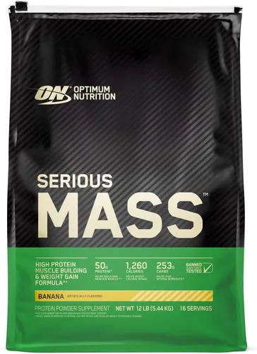 Miniatura 12 de Optimum Nutrition Serious Mass Weight Gainer Proteína en polvo, vitamina C y zinc para apoyo inmunológico, vainilla, 12 libras