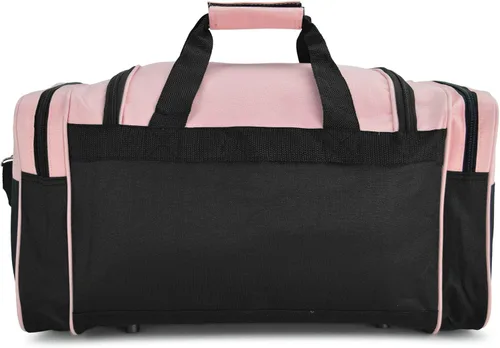 Miniatura 4 de DALIX - Bolsa deportiva para gimnasio y viajar de 19pulgadas, color negro, rojo, rosa, morado, azul marino, gris y azul, Rosado), DF-019-Pink