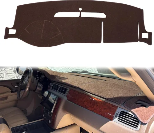 Miniatura 17 de Alfombrilla para salpicadero compatible con Chevy Tahoe Avalanche Suburban GMC Yukon 2007-2014/2007-2013 Silverado LTZ GMC Sierra SLT, cubierta