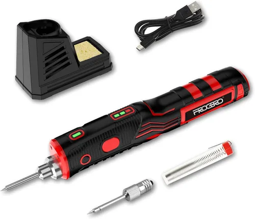 Miniatura 9 de Kit de soldador inalámbrico de 11 W, 2500 mAh, actualización máxima de 968 ℉ de calentamiento rápido, portátil, recargable, por USB, de alta