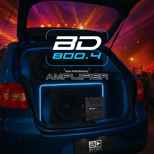 Miniatura 7 de Banda Audiopart BD-800.4 Amplificador de 4 canales de audio para automóvil – 800 W RMS 2 ohmios de rango completo amplificador de 4 canales a 12.6 V