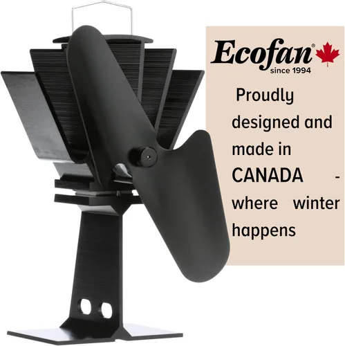 Miniatura 6 de Caframo Ecofan Original - Ventilador estufa con paletas, Metal, Negro (Black Blade), S