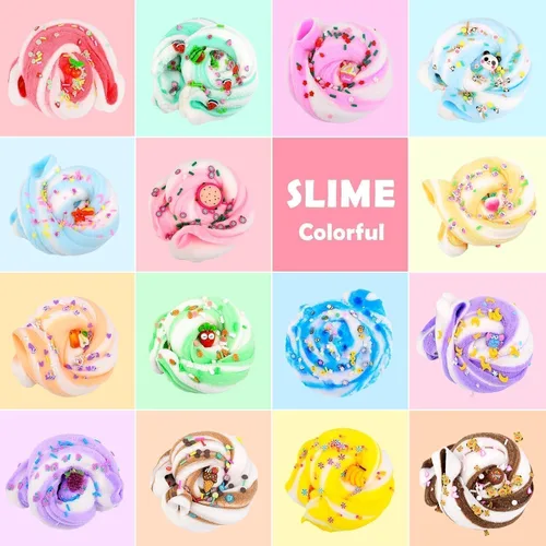 Miniatura 4 de TITRITH Cloud Slime - Paquete de 15 fundas coloridas para niñas y niños, suministros divertidos de fiesta, kit de slime a granel perfumado, suave