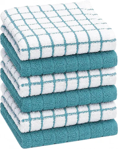 Miniatura 32 de Bumble - Paños de cocina (8 unidades) 12 x 12 pulgadas Toallas de cocina 100% algodón 405 GSM Toallas de cocina suaves, altamente Gris