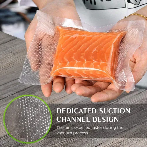 Miniatura 5 de Bolsas selladoras al vacío para alimentos – Bolsas de sellado de comida – 20 rollos de 11 pulgadas x 20 unidades – XinBaoLong grado comercial