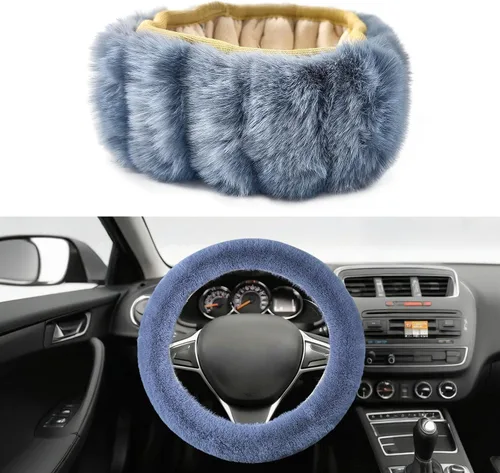 Miniatura 11 de Funda para Volante QKWL, Funda para Volante de Coche Esponjosa, Suave y Cómoda, Antideslizante y Duradera, Adecuada para Volantes de la mayoría