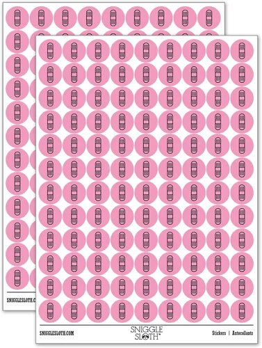 Miniatura 12 de Vendaje de lesiones médicas más de 200 calcomanías redondas - acabado mate - tamaño de 0.50 pulgadas - naranja