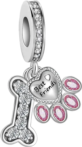 Miniatura 43 de Dije de girasol con diseño de estrella y luna y elefante para pulsera, collar de plata de ley 925, dijes de corazón de amor para mujer, regalo