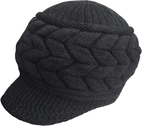 Miniatura 3 de Loritta Gorro de invierno para mujer, gorro de lana con visera