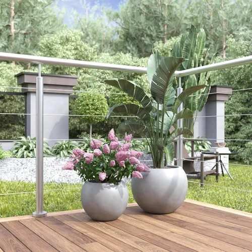 Miniatura 19 de DTY Fiberstone - Maceta tipo globo para interiores y exteriores, maceta esférica ligera para olivo, Monstera y palma, piedra de fibra de vidrio