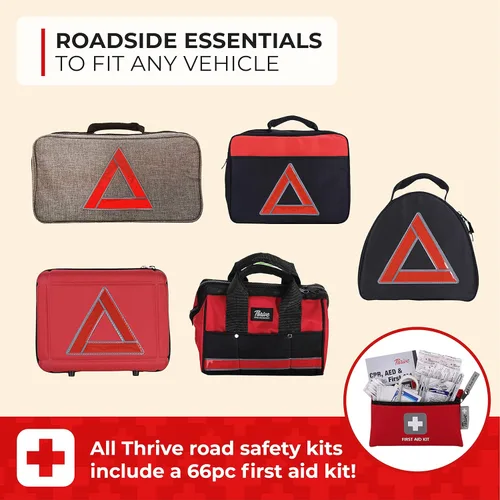 Miniatura 9 de Thrive Kits de emergencia para vehículos – Kit de emergencia para coche de carretera (104 piezas) – Kits de coche para emergencia – Kit de coche