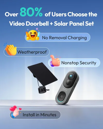 Miniatura 9 de BOTSLAB Cámara de timbre de video inalámbrico de 5 MP, vista de 180° de la cabeza a los pies, detección de movimiento AI, modo VR, funciona