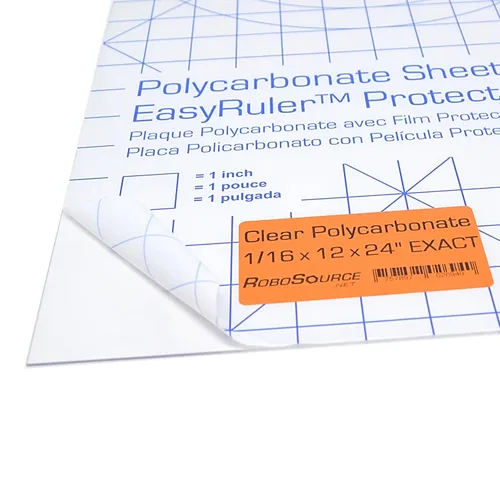 Hoja de plástico policarbonato ABS, 12 x 24 pulgadas x 0.0625 pulgadas (1/16 pulgadas) 3 unidades, con kit de recursos para equipos de robótica VEX,