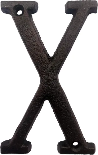 Miniatura 25 de BetLight Número de casa de hierro fundido de 5.5 pulgadas de alto, números de dirección de casa sólidos, elegante acabado marrón negro, fácil