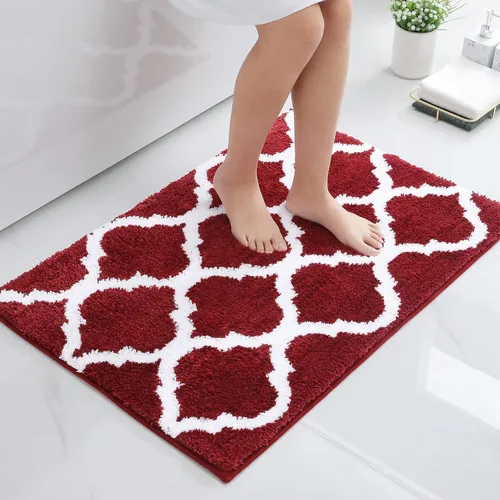 Miniatura 17 de OLANLY Alfombras de baño de 24 x 16 pulgadas, microfibra suave y absorbente, antideslizante y peluda, lavable a máquina, tapetes para el suelo