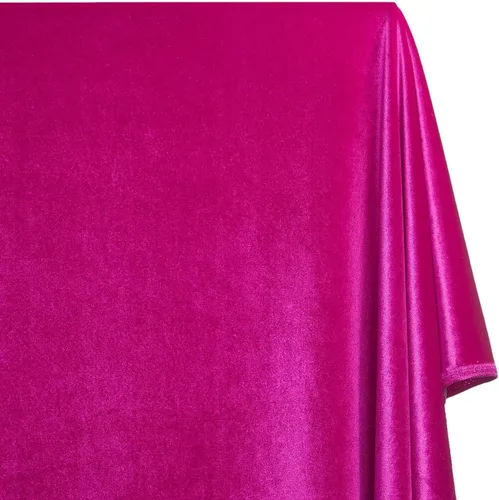 Miniatura 10 de Elástico tela 60" de ancho por el patio de terciopelo para disfraces de costura Apparel Craft Magenta