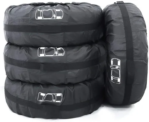 Miniatura 9 de FLR Cubierta de neumático de 31 pulgadas de diámetro, plegables, con 4 fundas de protección de fieltro de rueda, bolsas de almacenamiento