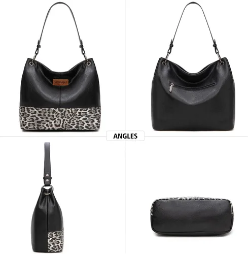 Miniatura 67 de Wrangler Hobo - Bolsas para mujer de cuero vegano con asa superior, bolsos de hombro y bolsos