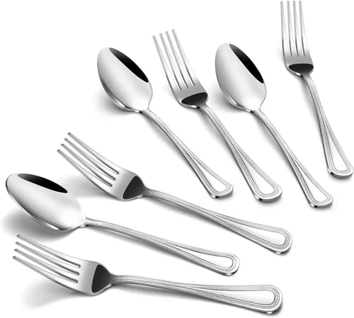 Miniatura 8 de Tenedores de ensalada de 36 piezas, tenedores pequeños de 7 pulgadas de acero inoxidable pulido con espejo y apto para lavavajillas, utilizado