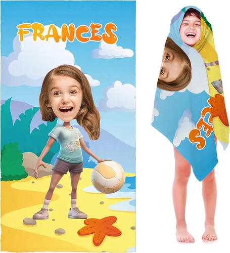 Miniatura 18 de Toalla de playa de béisbol personalizada para niños y niños, toalla de playa deportiva personalizada con nombre, número de equipo, regalos