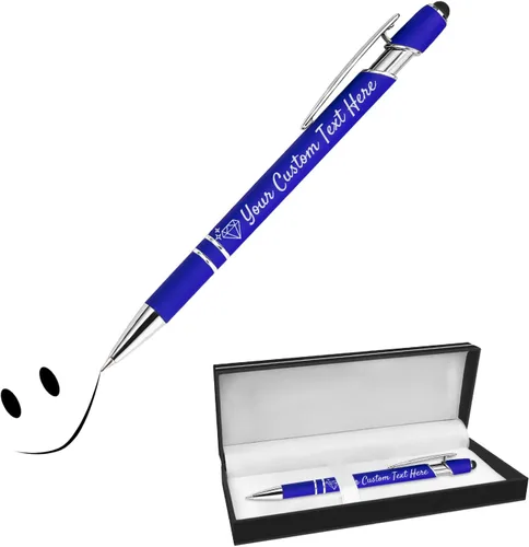 Miniatura 8 de Bolígrafos personalizados con lápiz capacitivo, bolígrafos grabados personalizados, impresos con tu logotipo o mensaje para Navidad, graduación